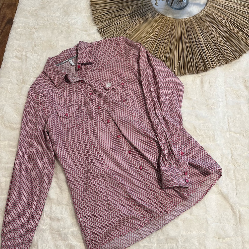 Cinch Women's Red Button Down Shirt
